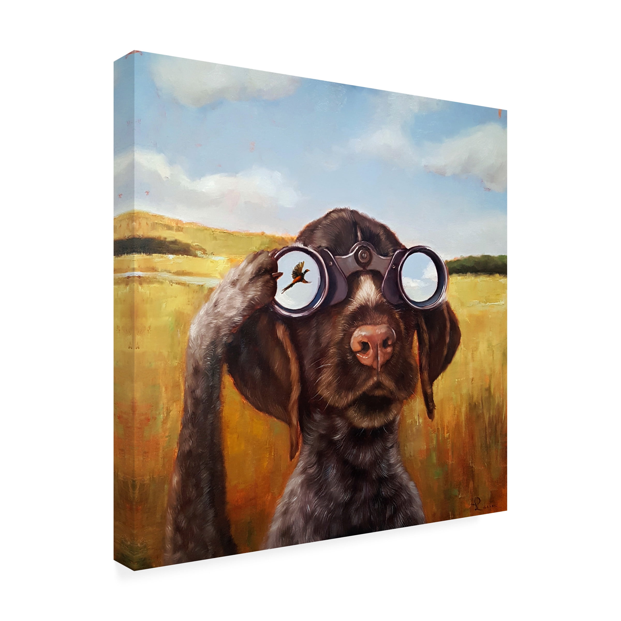 Canvas Wall Art - Lucia Heffernan 'Bird Dog' Wall Art for Living Room, Bedroom, or Office Décor by Trademark Fine Art - 24 x 24 Inches - 24x24