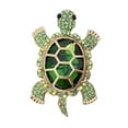 thumbnail image 2 of Soumake Women Turtle Brooch Rhinestone Anti-Slip Faux Crystal Wear-Resistant Suit Coat Collar Hat Scarf Decoration Clothes Pin Prom Party Garment Jewelry, 2 of 8