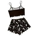 thumbnail image 4 of SJLDQY Halloween Women'S Pajamas Sets Sleeveless Pajama Tops Shorts Hallowmas Skeleton 2Pcs Pjs Sets Lightweight Soft Loungewear Homewear Outfits, 4 of 5