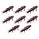 thumbnail image 1 of 8 señuelos de pesca blandos para lubina, lucioperca, gusanos de río Morado oscuro, 1 of 9