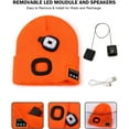 thumbnail image 4 of MAMOWEAR Bluetooth Beanie Hat with Light, Winter Musical Knitted Cap, LED Hat for Running Hiking, for Men Women Dad, 4 of 7