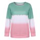 thumbnail image 3 of Puntoco Mujer Plus Tamaño Tie-Dye Printed Gradient Pullover Manga Larga Sudadera top Puntoco Puntoco-4872, 3 of 6
