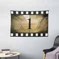 thumbnail image 1 of Movie Theater Tapestry, Grunge Countdown Frame with the Number 1 in a Circle Film Strip, Wall Hanging for Bedroom Living Room Dorm Decor, 60W X 40L Inches, Pale Brown Black White, by Ambesonne, 1 of 2