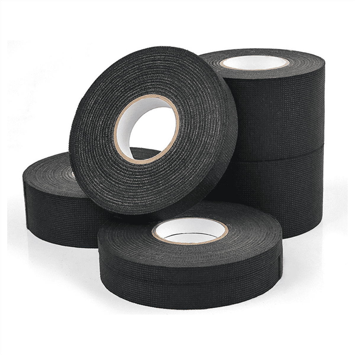 Heat Resistants Adhesive Tape Fabric Tape for Automotive Cable Harness Electrical Thermal Tape 50mmx15m,10 * Thermal tape,Black