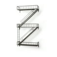 thumbnail image 2 of Mercana Gastown 42"H Gray Metal Wall-Mounted Fire Escape Shelf, 2 of 8