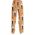 thumbnail image 6 of Womens Halloween Pajamas Cute Pumpkin Ghost Print Elastic Waist Pj Pants Cozy Lightweight Sleepwear For Halloween, 6 of 9