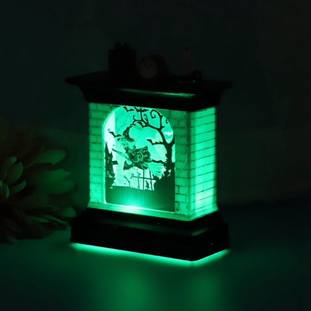 Halloween con patrón de tema único de Halloween Chimenea LED Luz nocturna Chimenea Luz nocturna para fiestas de Navidad Halloween ANGGREK Otros