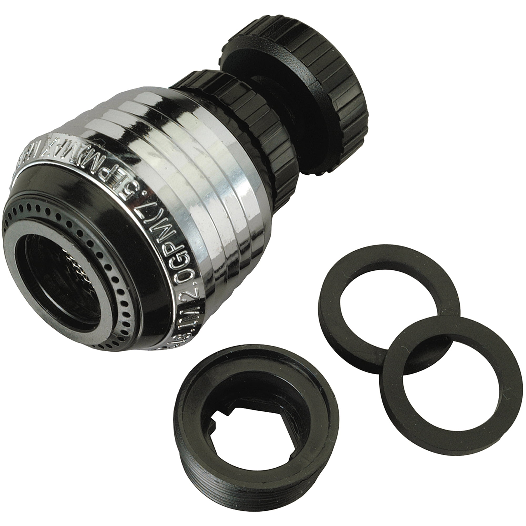 Peerless Deluxe Swivel Faucet Aerator Chrome and Black Walmart