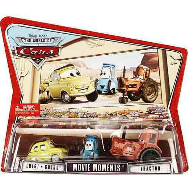 Disney Cars Movie Moments Luigi, Guido & Tractor Diecast Car 3Pack