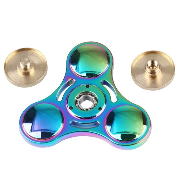 Evermarket New Style EDc Hand Spinner Metal Fidget ADHD Focus Toy Ultra Durable High Speed Anxiety Relief Toys,Rainbow color