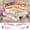 White Pink, variant on 14‘’ Corner Bed Frame with Pull-Out Cabinet, Upholstered Full LED Daybed with Storage Bookcase & Headboad and Charging Station, Metal Platform Bed for Bedroom& Apartment Brown
