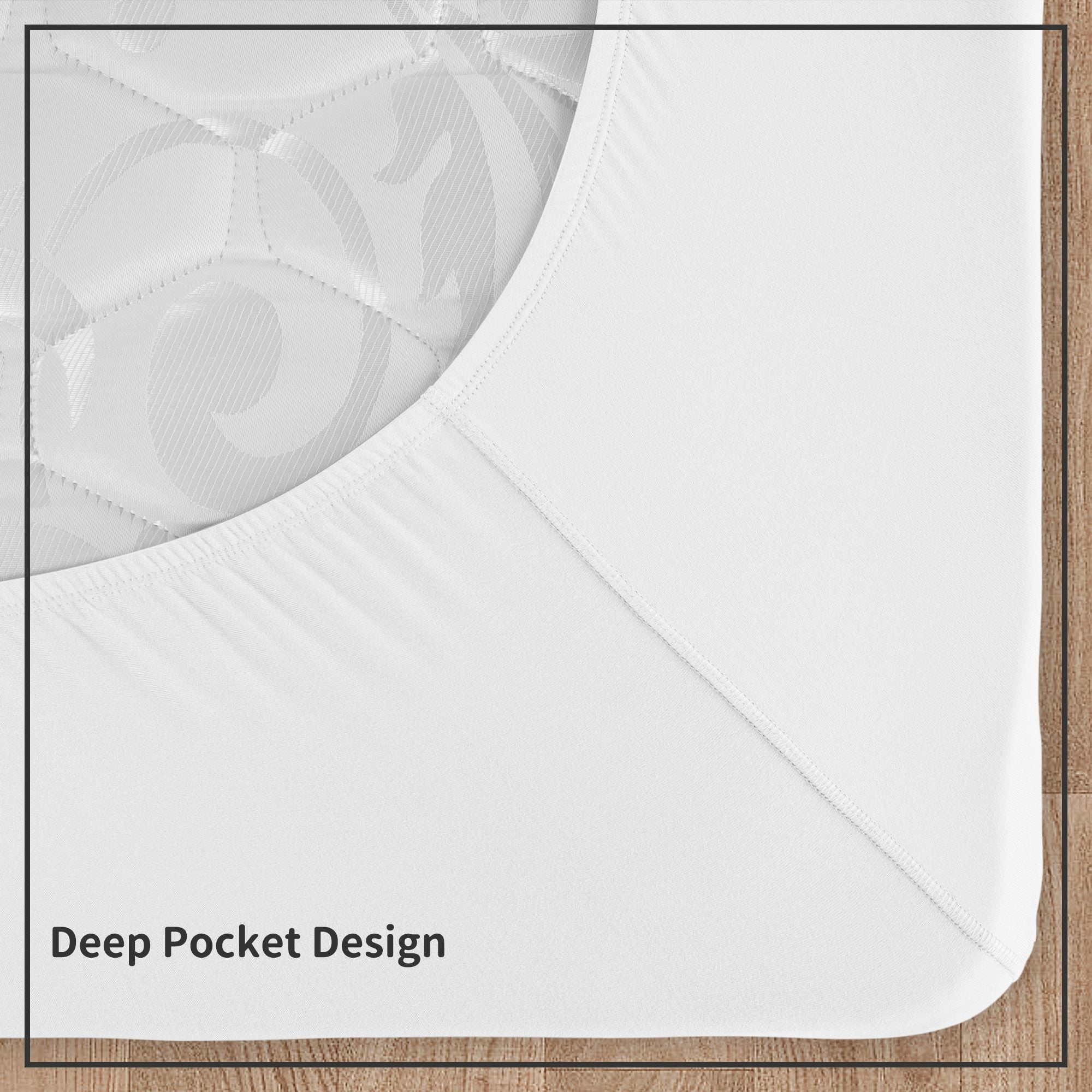  Glarea Twin Fitted Sheets Only - Deep Pocket White