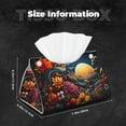 thumbnail image 5 of Fuzoiu Sunset Floral Fantasy Landscape Print Tissue Box Cover, PU Leather Tissue Holder,Decorative Facial Paper Organizer for Bathroom Living Room Bedroom Countertop Office Desk Car Home, 5 of 7
