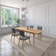 thumbnail image 3 of Juego de Comedor Extensible de Madera con 4 Sillas para 4 Personas, Mesa y Sillas para Comedor y Cocina, Midtown Concept Rio, Roble y Gris Oscuro, 3 of 5