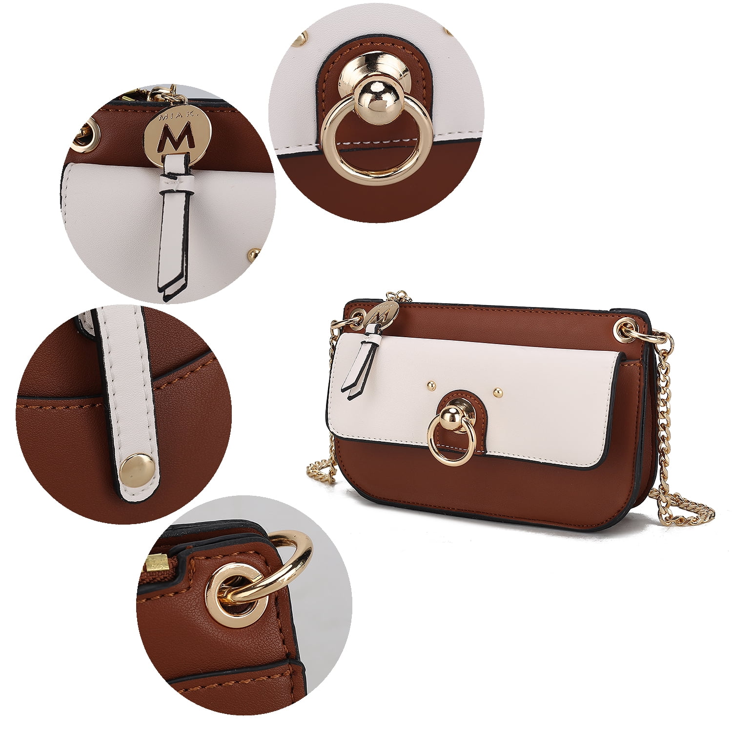 MKF Collection Jill Crossbody Handbag for Women Vegan Leather Medium Messenger Handbag by Mia K.