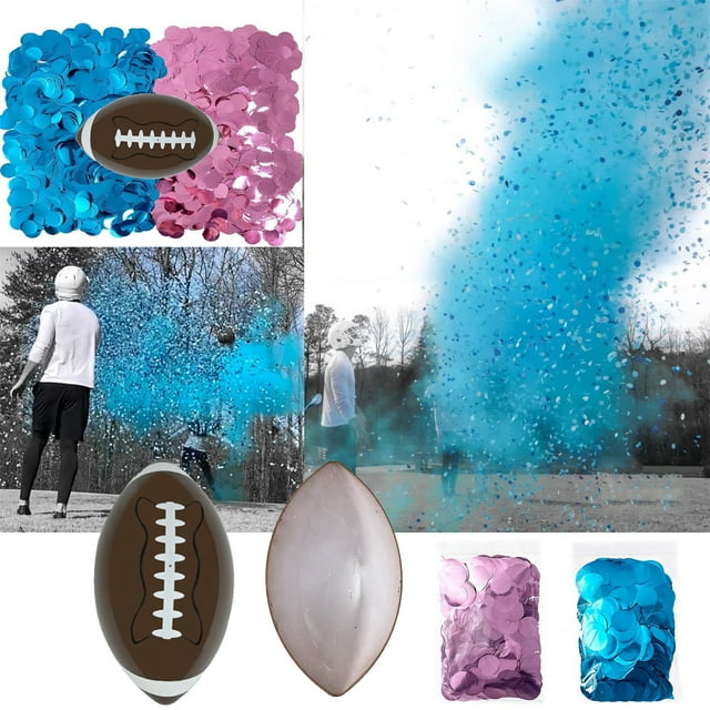 Zootealy Exciting Gender Reveal Rugby Set with Colorful Powder Cloud Surprise
