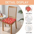 thumbnail image 2 of Red Christmas Gingerbread Man Seat Covers for Dining Room Chairs Set Of 4,Stretch Printed Washable Chair Seat Cover with Elastic Ties and Button,Removable Waterproof Couch Cushion Covers, 2 of 6