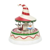 Department 56 Disney The Nightmare Village Accessories Christmas Town Carousel Rotating Animated Figurine 7in H