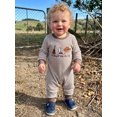 thumbnail image 5 of Cenuakty Baby Boy Fall Romper Waffle Stripe Print Embroidery Long Sleeve Jumpsuits, 5 of 9