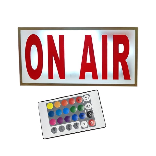 On The Air Light up Sign LED Music Banner Nightlight con control rojo con cable Zulema en señal de aire