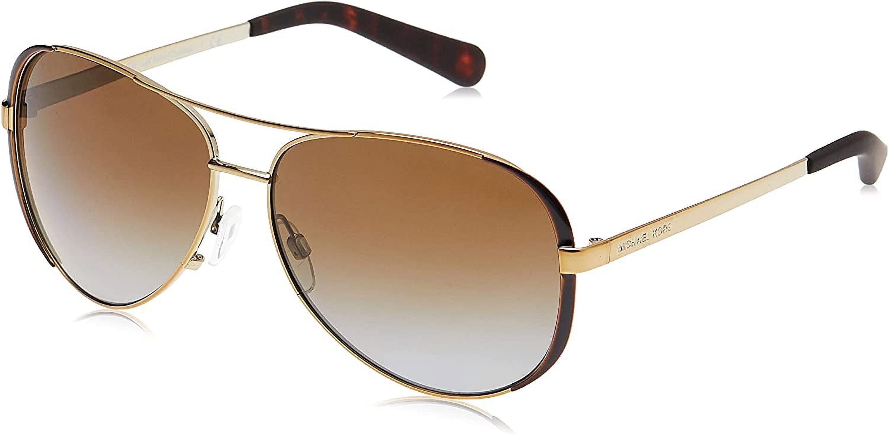 Michael Kors Sunglasses MK1024 Lai Aviator Rose Gold Mirrored Lens 58mm Case Michael Kors Sunglasses Pink Frame, Pink Lenses, 58MM, Rose  main image 3