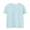 Light Blue, variant on Bxsruta Shirts for Kids, Solid Color Girls' Embroidered Short Sleeve Top, Crewneck Lace Accent Blouse, Lightweight Comfortable Shirt