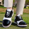 thumbnail image 4 of YOURDIARY Mens Golf Shoes Lightweight Comfortable Spiked Golf Sneakers for Outdoor Training Walking, 4 of 7