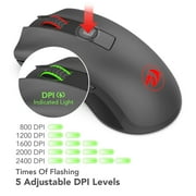 Redragon M652 Optical USB Wireless Gaming Mouse, Black