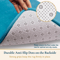 thumbnail image 6 of ComfiTime 2 Piece Bathroom Rugs Set – Thick Memory Foam, Non-Slip Bath Mat, Soft Plush Velvet Top, Ultra Absorbent, Small, Large & Long Rugs for Bathroom Floor, Caribbean Sea, 17*24, 2PCS, 6 of 12
