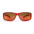 thumbnail image 2 of Polarized Colorful Mirror Lens 62mm Rectangle Fit Over Sunglasses Over Glasses Red Mirror, 2 of 4