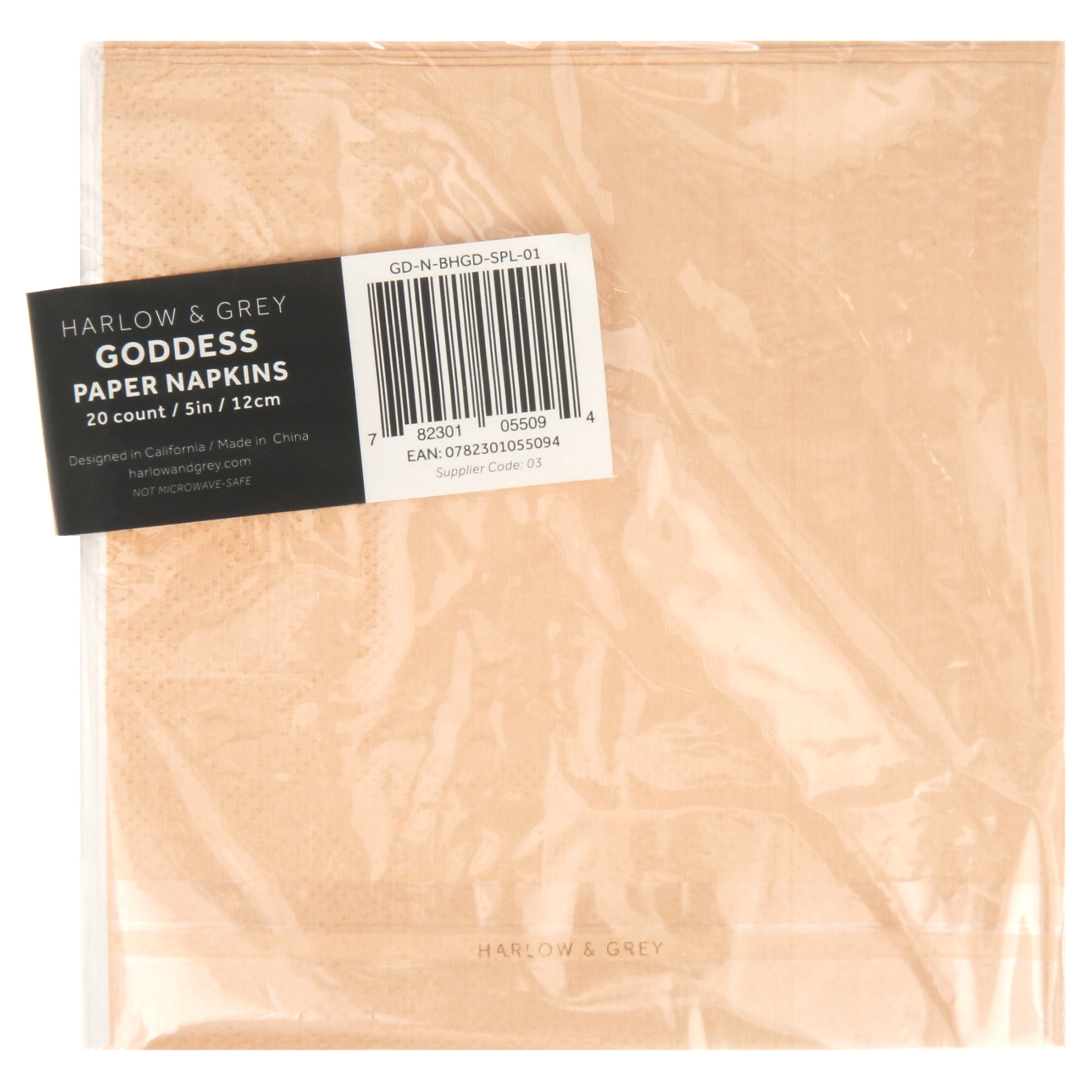 Harlow & Grey Goddess Peach Blush Striped Large Paper Plates – Revelry Goods