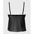 thumbnail image 5 of Cami With Heart Mesh And Lace Trim in Tuxedo Black, 5 of 5