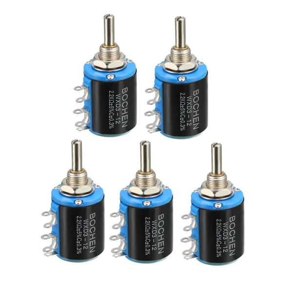 2.2K Adjustable Resistors Wire Wound Multi Turn Potentiometer 5pcs