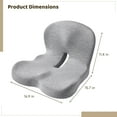 thumbnail image 5 of Car Seat Cushion with Ergonomic Design, Memory Foam Seat Cushion for Lumbar Support, Breathable Fabric, Non-Slip, Ideal for Car and Office Use, 15.7 x 16.9 x 11.4 in, Gray, 5 of 6