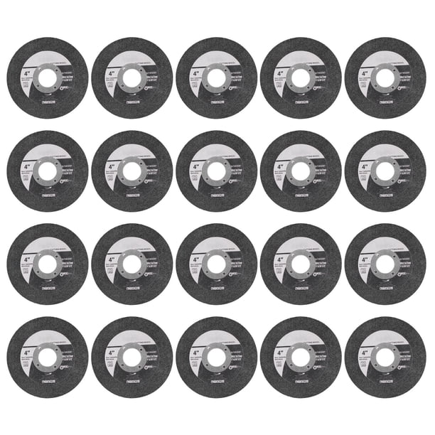 Discos de pulido de carburo de silicio para corte de fibra de vidrio y acero inoxidable, 20 unidades, 100 mm de diámetro exterior y 22 mm de diámetro interior.