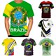 thumbnail image 4 of Camiseta con gráfico de la bandera de Brasil para hombre, ropa con estampado 3D, camiseta de fútbol de Brasil, camisetas de gimnasio, ropa de calle, camisetas de club de fútbol, 4 of 5