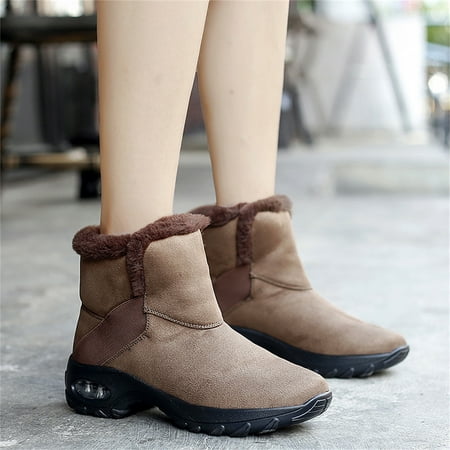 

Fall Decorations Clearance Hvyes Snow Boots Plus Velvet Warm Women s Shoes In Tube Air Cushion Sole Outdoor Casual Shoes