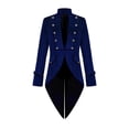 thumbnail image 1 of Hombres Casual Sólido Halloween Manga larga Stand Collar Terciopelo dorado Retro Tuxedo Traje Chaqueta Pompotops oipoqjl37298, 1 of 7