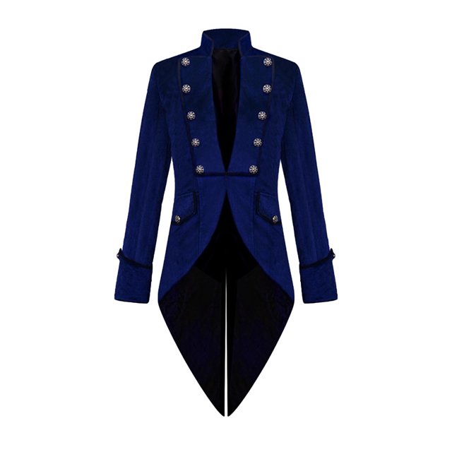 Hombres Casual Sólido Halloween Manga larga Stand Collar Terciopelo dorado Retro Tuxedo Traje Chaqueta Pompotops oipoqjl37298