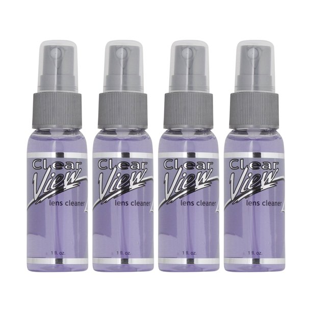 Eyeglass Lens Cleaner Spray 4 Pack of 1oz Clear View Glasses Cleaning
