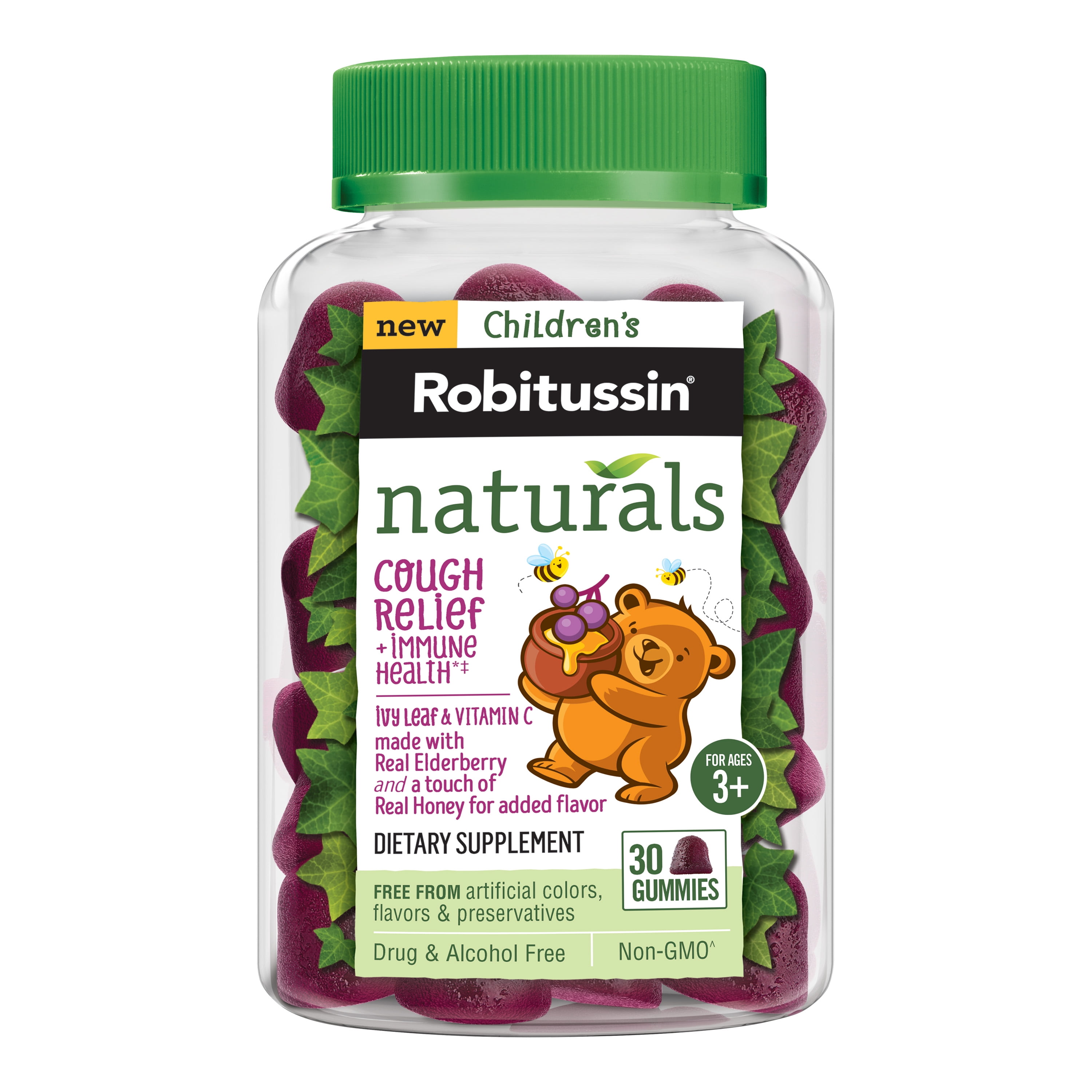 Children’s Robitussin Naturals Cough Relief & Immune Health Honey & Elderberry Gummies, Dietary