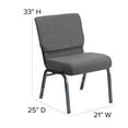 thumbnail image 5 of Flash Furniture HERCULES Series 21''W Stacking Church Chair in Gray Fabric - Silver Vein Frame, 5 of 13