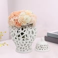 thumbnail image 3 of Advancent 28cm White Ginger Jar Hand Painted Glazed for Arrangement Decor Decoración del hogar, 3 of 5