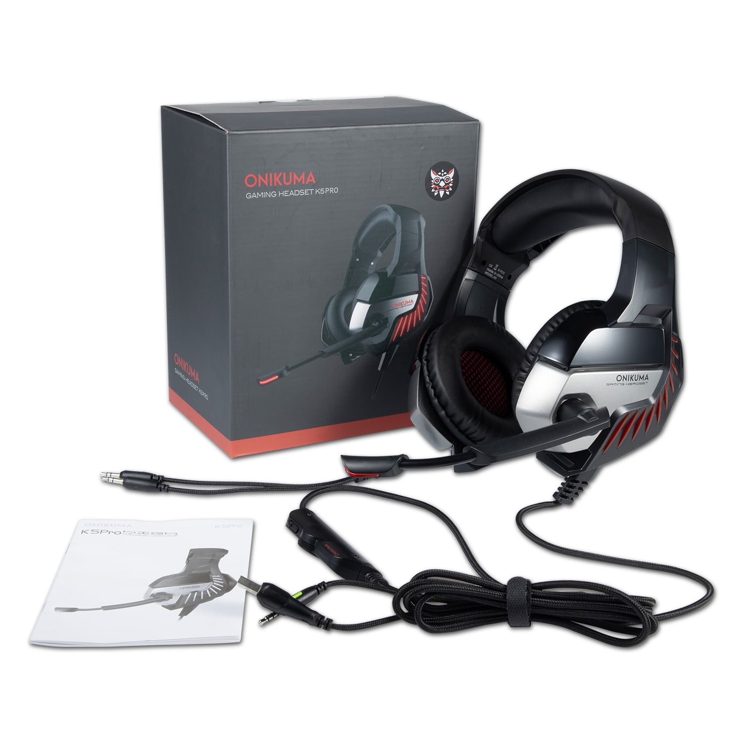 ONIKUMA K5 PRO Stereo Gaming Headset For PS4, PC, Xbox One Controller