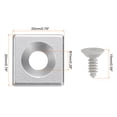 thumbnail image 2 of EU 2020 Standard T-Slot 7mm Hole Dia Aluminum Extrusion End Cap 20x20mm Silver with Push-in Fastener, 10Pcs, 2 of 5