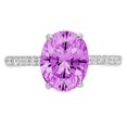 thumbnail image 7 of Solitaire with Accents Engagement Ring for Women - 2.21ct Simulated Alexandrite in 14K White Gold Promise Ring, 7 of 7