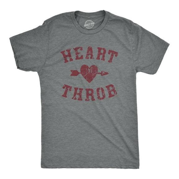 Mens Heart Throb T Shirt Cute Valentines Day Shirt for Men Graphic Tees