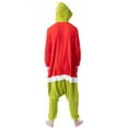thumbnail image 3 of Mens' The Grinch Santa Hooded Costume Union Suit One-Piece Pajama, 3 of 5