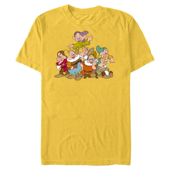 Disney Snow White & the Seven Dwarfs Group Fun - Short Sleeve Blended T-Shirt for Adults - Customized-Putty Snow Heather