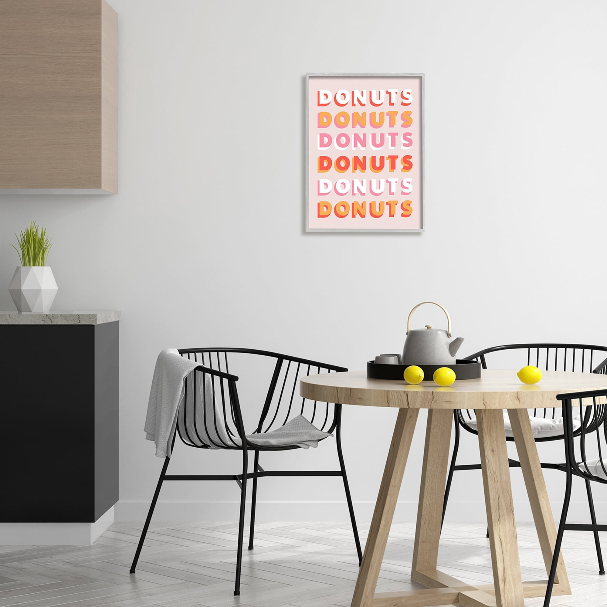 Stupell Industries Orange Pink Donuts Text Pattern Design , 16 x 20, Design by CAD Designs